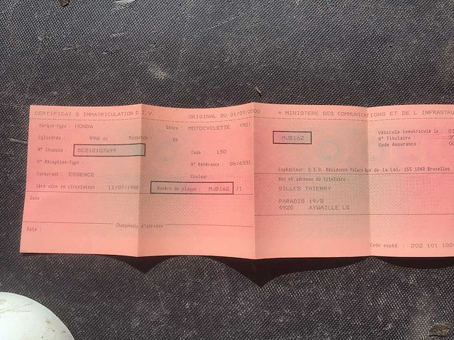 1988 honda cbr 1000 moto - afbeelding 2 van  12