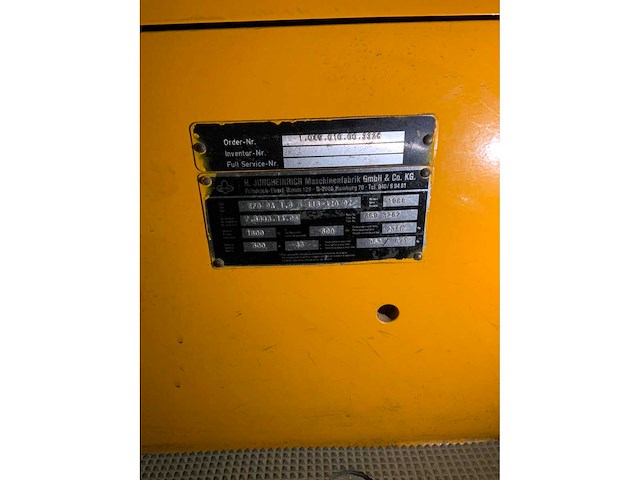 1988 jungheinrich efg da 1,6 g 115-420 02 vorkheftruck - afbeelding 3 van  11