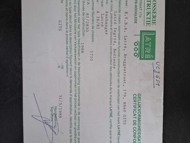 1988 latre a16/81 aanhangwagen - afbeelding 21 van  30