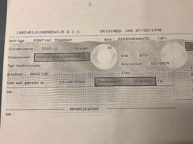 1988 pontiac trans am gta - 5.0 v8 – origineel belgische wagen - afbeelding 58 van  61