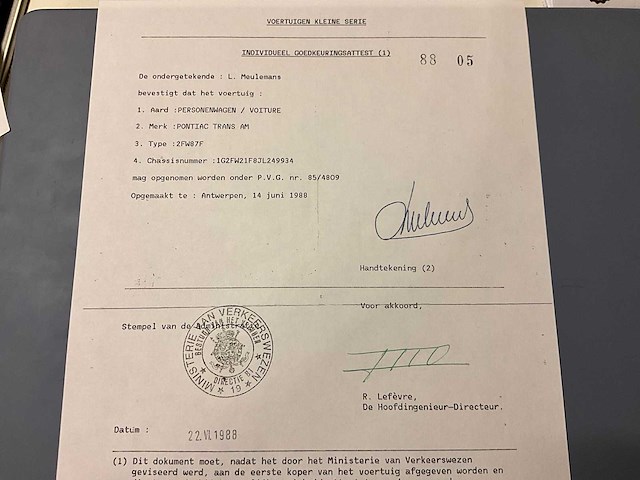 1988 pontiac trans am gta - 5.0 v8 – origineel belgische wagen - afbeelding 60 van  61