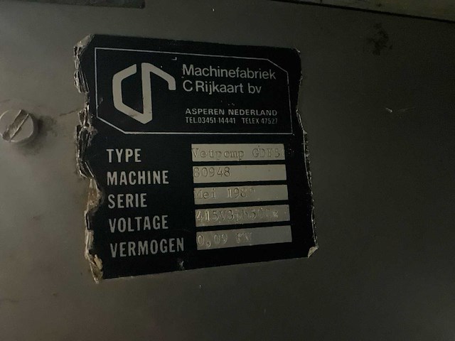 1989 c.rijkaart vetpomp gdf500 - afbeelding 2 van  10