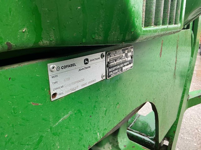 1989 john deere 4755 vierwielaangedreven landbouwtractor - afbeelding 8 van  49