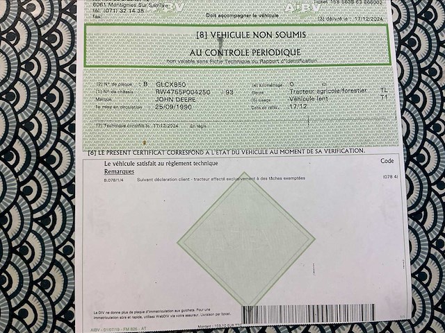 1989 john deere 4755 vierwielaangedreven landbouwtractor - afbeelding 43 van  49