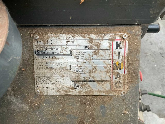 1989 kimac k310 combizaagmachine - afbeelding 8 van  8