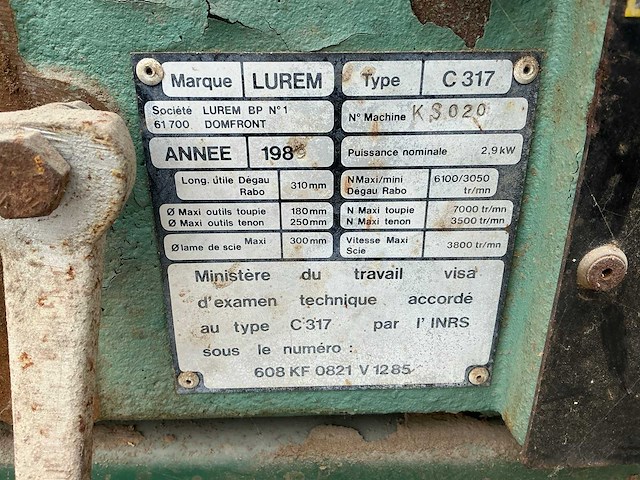1989 lurem c317 combinatiemachine - afbeelding 9 van  9