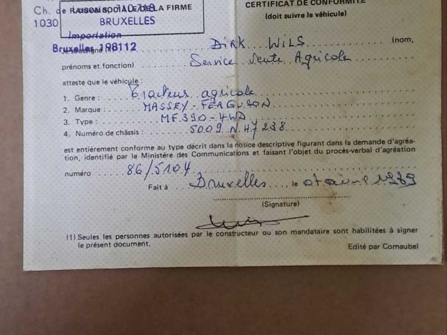 1989 massey ferguson 390 vintage tractor - afbeelding 6 van  14