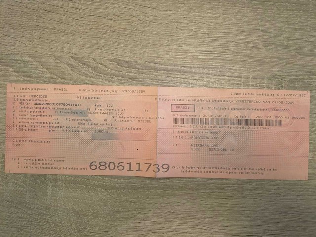 1989 mercedes 709d vrachtwagen - afbeelding 22 van  27