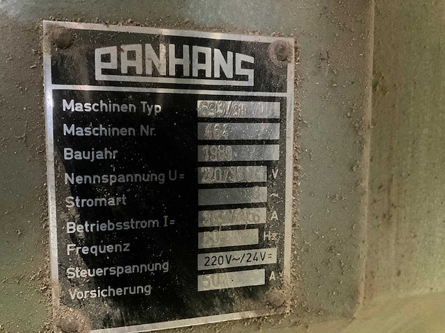1989 panhans 693/sh70 platen opdeelzaagmachine - afbeelding 7 van  7