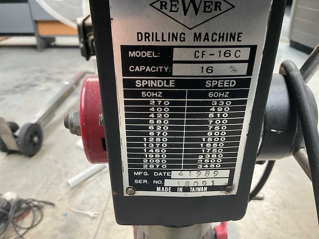 1989 rewer cf-16c kolomboormachine - afbeelding 4 van  4