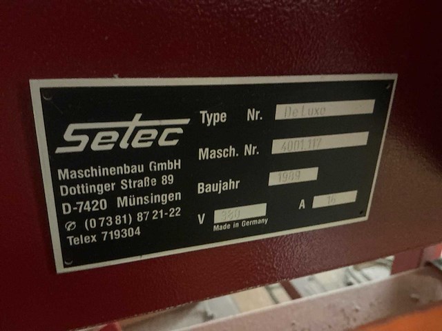 1989 setec deluxe / robby 7002 oplegmachine - afbeelding 5 van  13