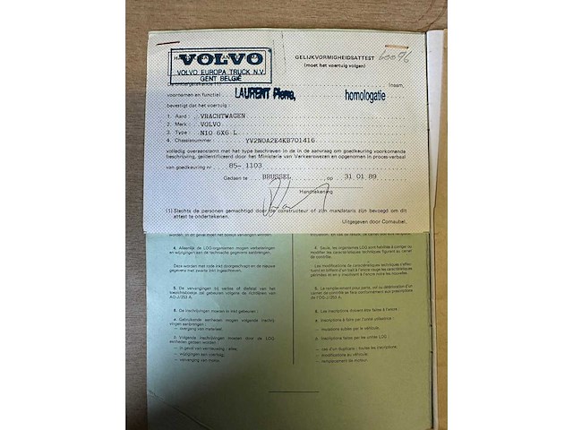 1989 volvo n10 turbo 6x6 l vrachtwagen - afbeelding 22 van  30