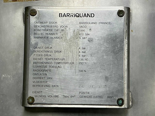 1990 barriquand steriflow autoclave - afbeelding 6 van  8