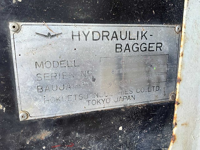 1990 hitachi hm45sa-2 rupsgraafmachine - afbeelding 12 van  15