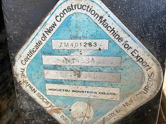 1990 hitachi hm45sa-2 rupsgraafmachine - afbeelding 18 van  25