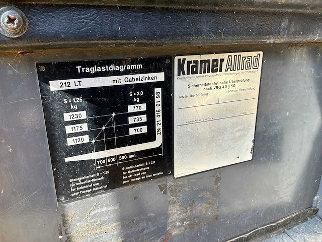 1990 kramer allrad 212 lt voorladers & accessoires - afbeelding 11 van  35