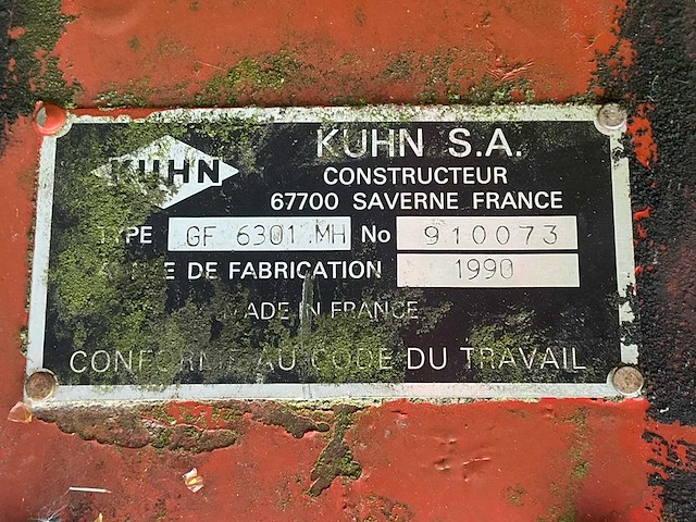 1990 kuhn gf6301.mh hooikeerder - afbeelding 4 van  12