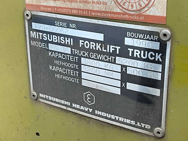 1990 mitsubishi fg35 vorkheftruck - afbeelding 10 van  18