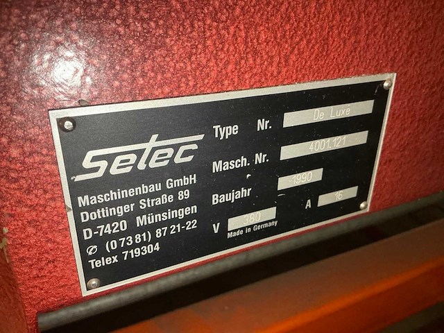 1990 setec deluxe / robby 7002 oplegmachine - afbeelding 4 van  12