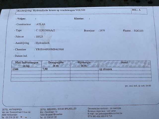 1990 volvo fl6 turbo takelwagen met kraan - afbeelding 53 van  57