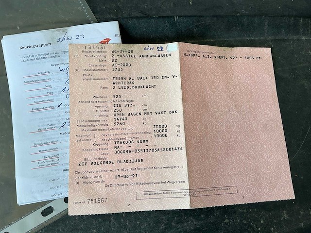 1991 g.s. ai-2000 aanhangwagen - afbeelding 9 van  9