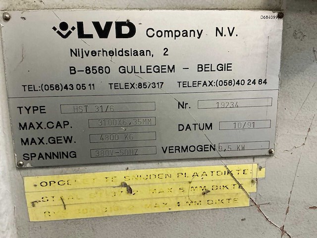 1991 lvd hst 31/6 guillotineschaar - afbeelding 4 van  7