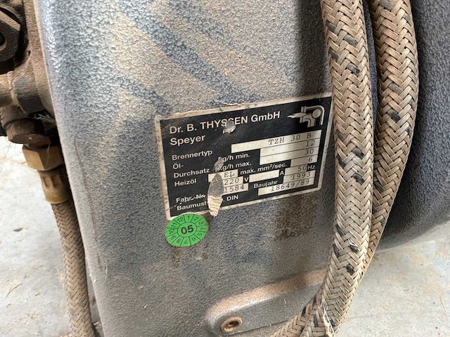 1991 neureuther g7 industriële heteluchtgenerator die werkt met een aparte brander - afbeelding 5 van  11