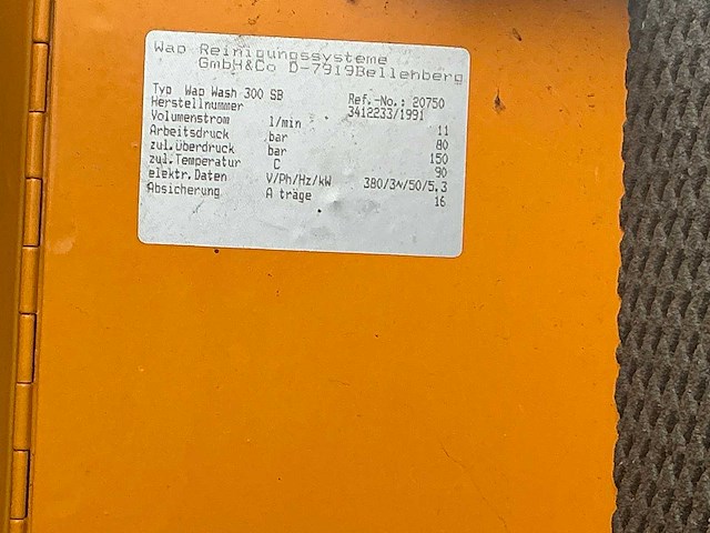 1991 wap wapwash 300 sb hogedrukreiniger/carwash - afbeelding 6 van  6