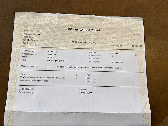 1992 bcw v4/10/20/g kiepbak aanhangwagen - afbeelding 22 van  26