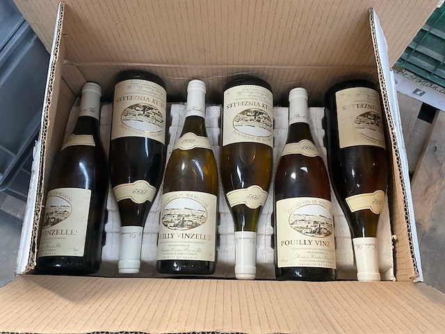 1992 bourgogne pouilly vinzelles witte wijn (12x) - afbeelding 1 van  1