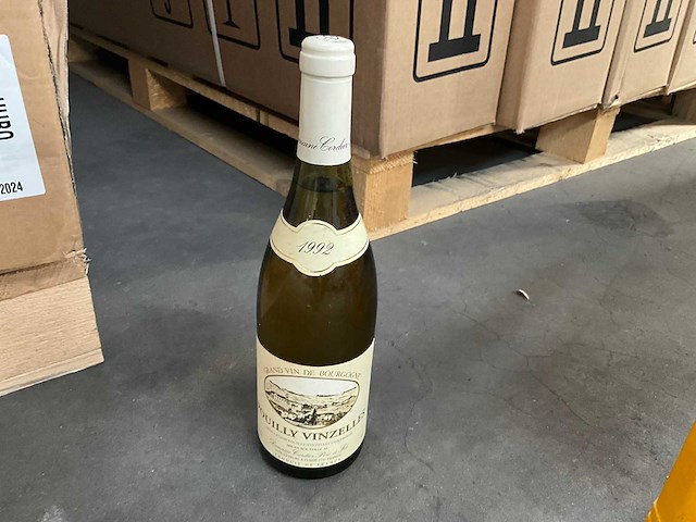 1992 bourgogne pouilly vinzelles witte wijn (12x) - afbeelding 1 van  3