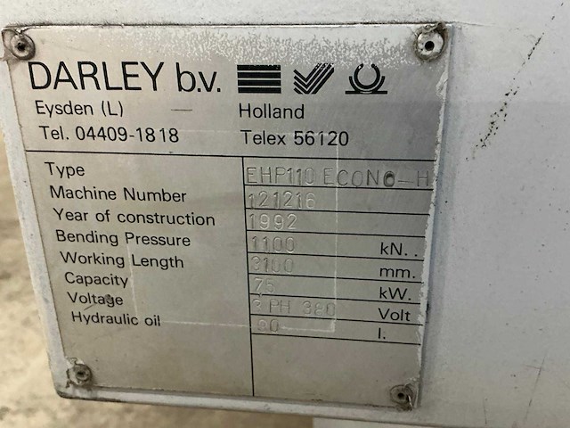 1992 darley ehp119econo-h kantbank - afbeelding 5 van  19