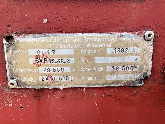 1992 grau svp12.48.3 dieplader - afbeelding 16 van  20