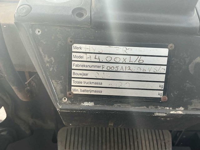 1992 hyster h400xl/s vorkheftruck - afbeelding 11 van  20