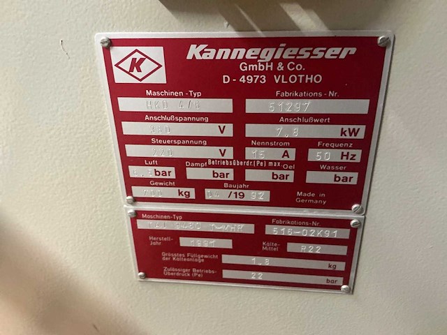 1992 kannegieser hkd 4/6 vlakbed ronddraai plakpers - afbeelding 4 van  4