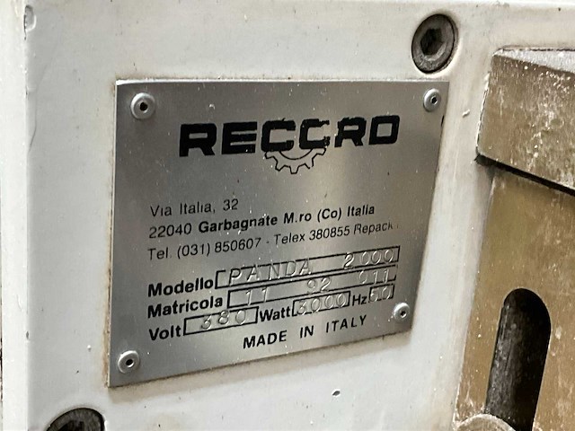 1992 record panda 2000 flowpack verpakkingsmachine - afbeelding 17 van  24