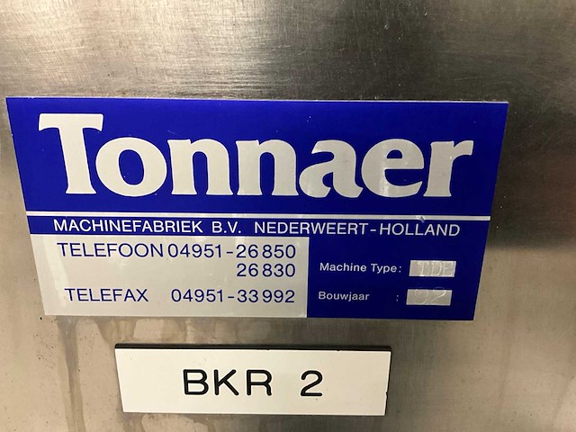 1992 tonnaer tde horizontale mengmachine - afbeelding 2 van  10