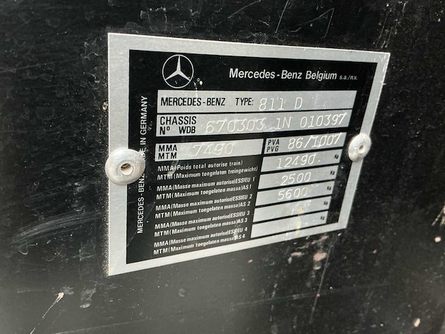 1993 - mercedes 811d - afbeelding 7 van  23