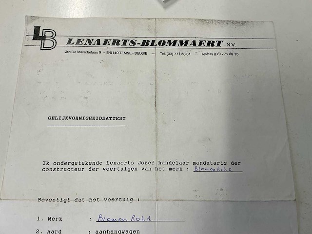 1993 blomenröhr hw 3500 bt aanhangwagen - afbeelding 8 van  19