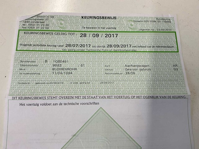 1993 blomenröhr hw 3500 bt aanhangwagen - afbeelding 10 van  19