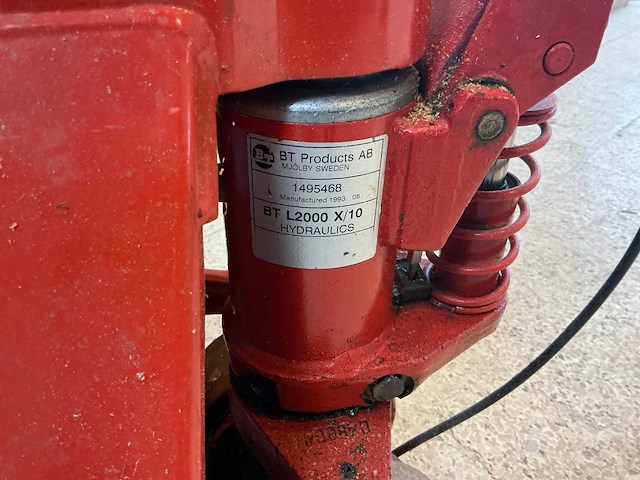 1993 bt l2000x/10 hand hydraulische palletwagen - afbeelding 3 van  3