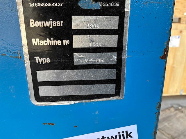 1993 charle&co mk600 mobiele afvalbak met kipfunctie (3x) - afbeelding 2 van  3