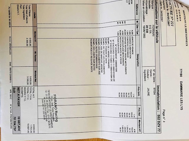 1993 ferrari 512 tr auto - afbeelding 61 van  65