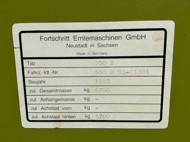 1993 fortschritt 550 b balenpers - afbeelding 2 van  25