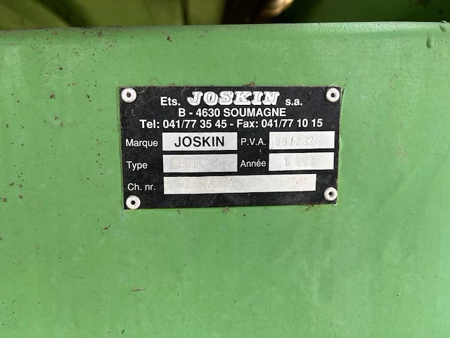 1993 joskin e6000 stalmeststrooier - afbeelding 22 van  29