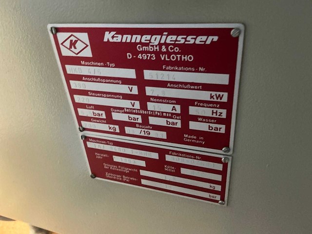 1993 kannegieser hkd 4/6 vlakbed ronddraai plakpers - afbeelding 7 van  8