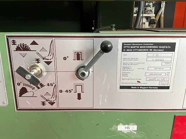 1993 martin t 72 paneelcirkelzaagmachine - afbeelding 10 van  19
