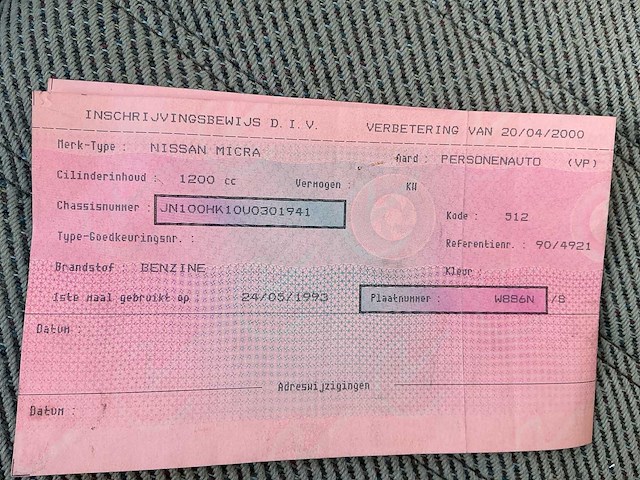 1993 nissan micra personenauto - afbeelding 16 van  28