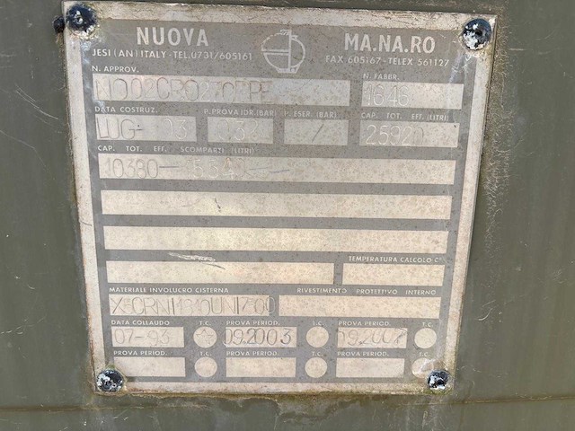 1993 nuova ma.na.ro. s31t-105a tankoplegger - afbeelding 11 van  19
