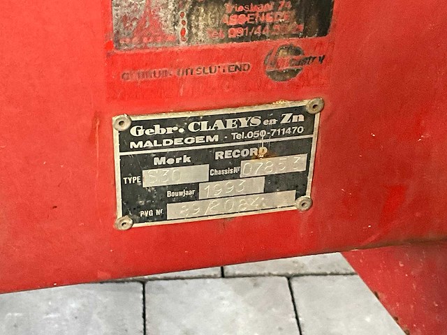 1993 record s30 landbouw transportkar - afbeelding 11 van  11